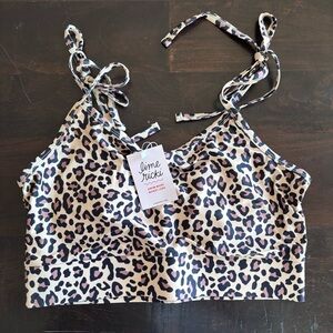 Lime Ricki Leopard Print Bikini Top